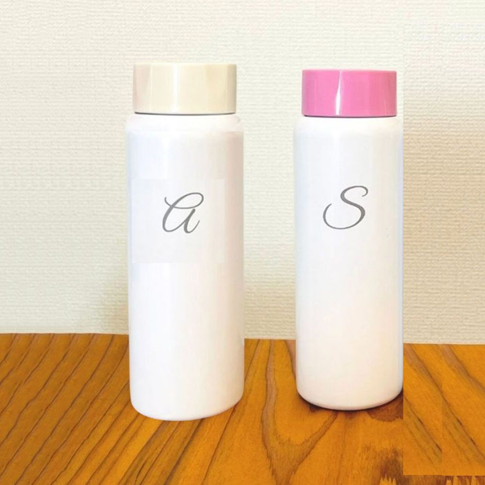 パピマミ ベビー 調乳用 水筒 名入れ無料 ステンレスボトル コンパクト 便利グッズ 出産祝い お世話 あかちゃん ミニサイズ 魔法瓶 かわいい イニシャル ステンレスボトル 200ml