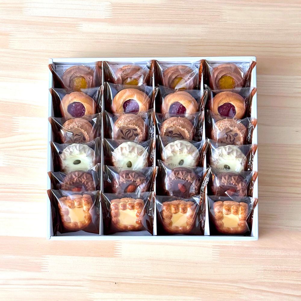 感謝のきもち お世話になりました お菓子 ロシアケーキ 24個 クッキー 洋菓子詰合せ 栄光堂製菓