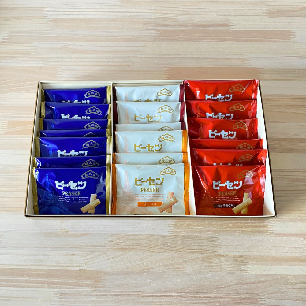 お菓子 栄太郎総本舗 ピーセン ピーナッツあられ19袋 QRコード対応