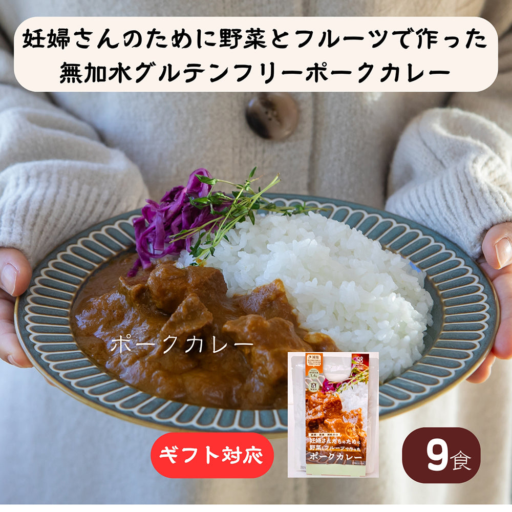 【ギフト仕様】 野菜とフルーツで作った 無加水 & 減塩カレー 9食セット