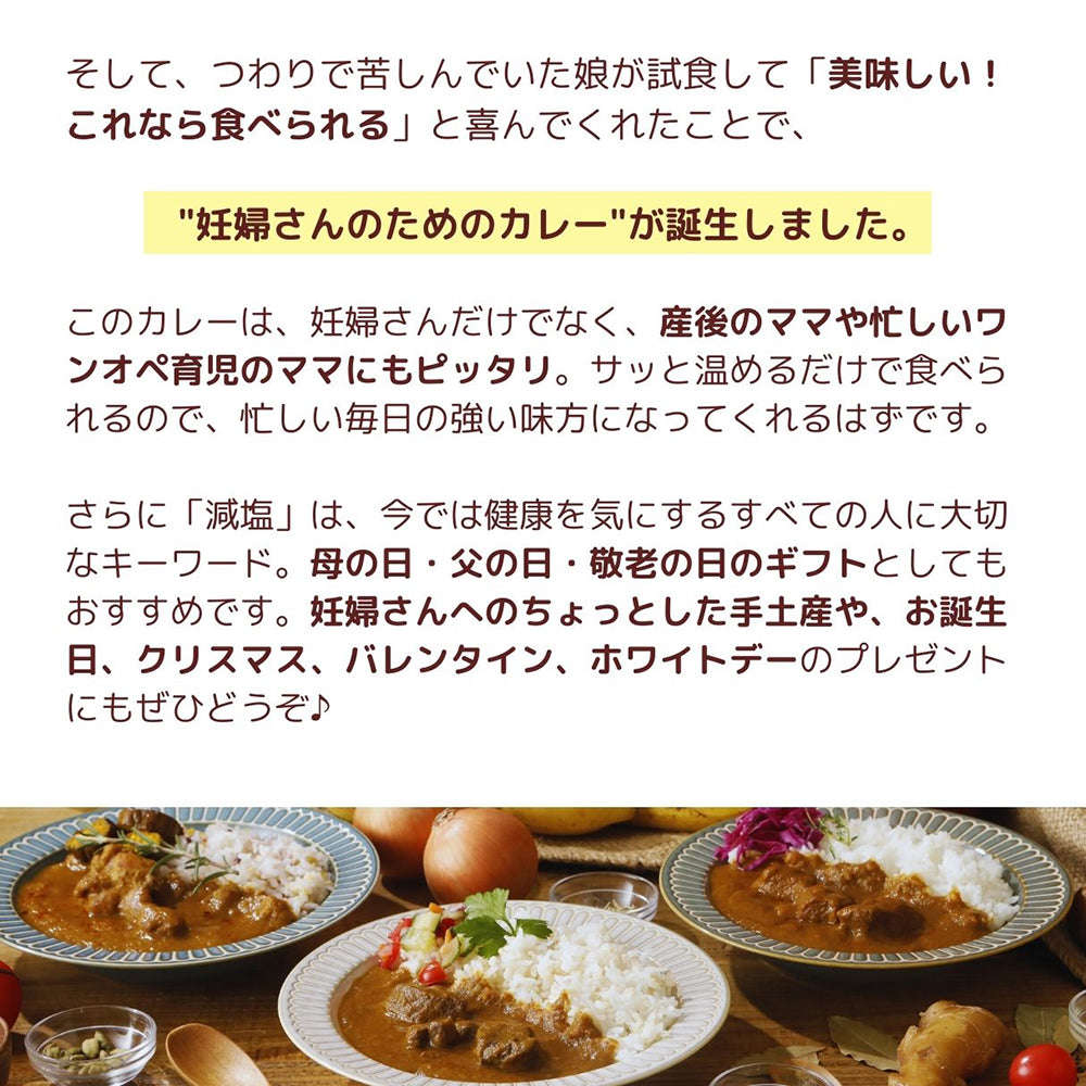野菜とフルーツで作った 無加水 & 減塩カレー 9食セット