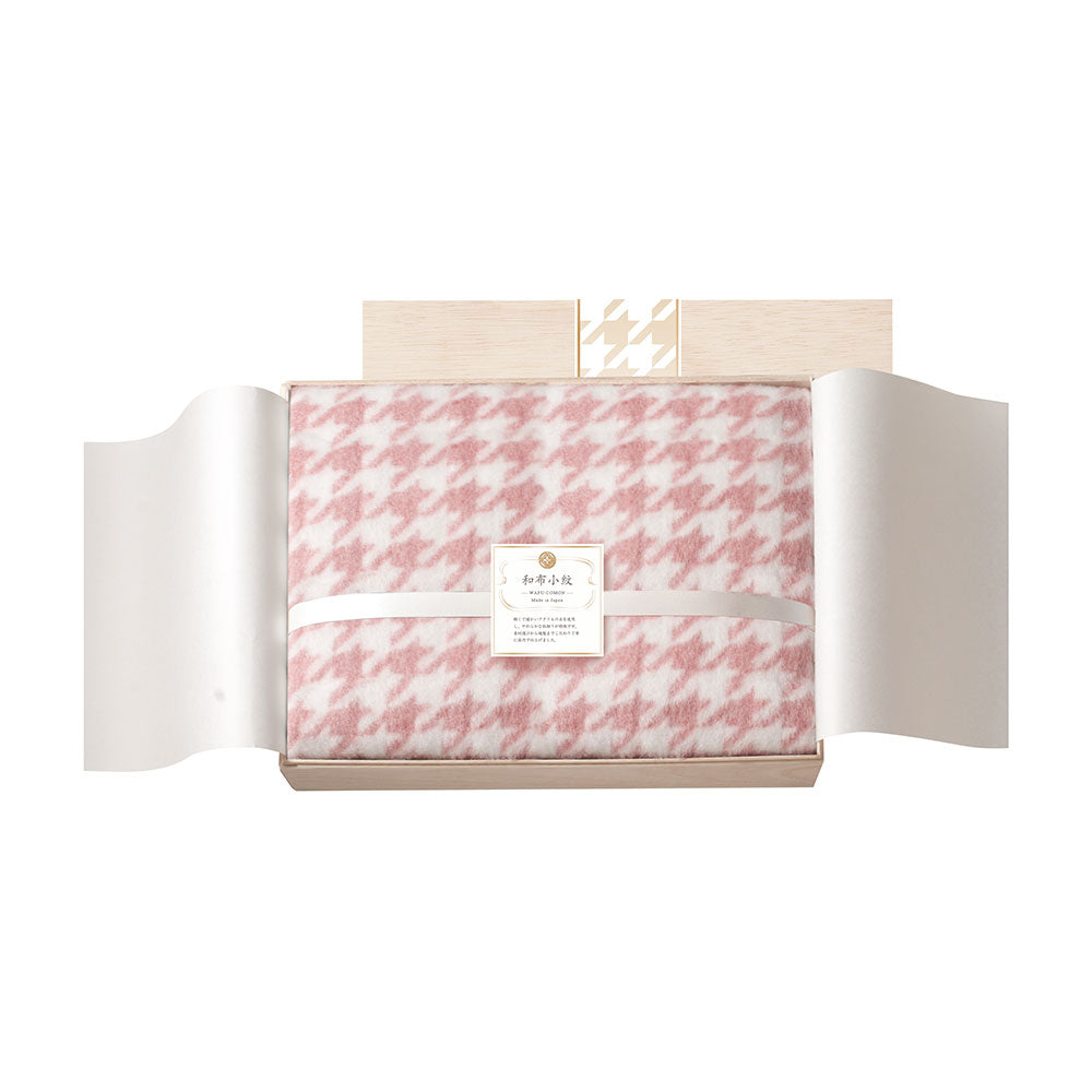 PRAIRIE DIG 和布小紋【千鳥】 アクリル毛布 (国産木箱入)