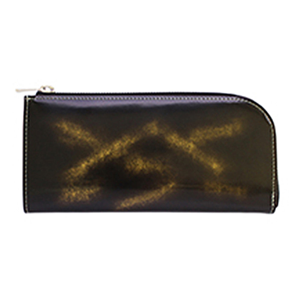 GREDEER L字ファスナー 長財布 ブラウン