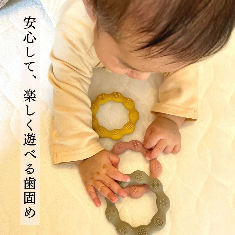 ベビー 歯固め シリコン ドーナツ ティーザー BPAフリー[ 出産祝い ベビーギフト ]