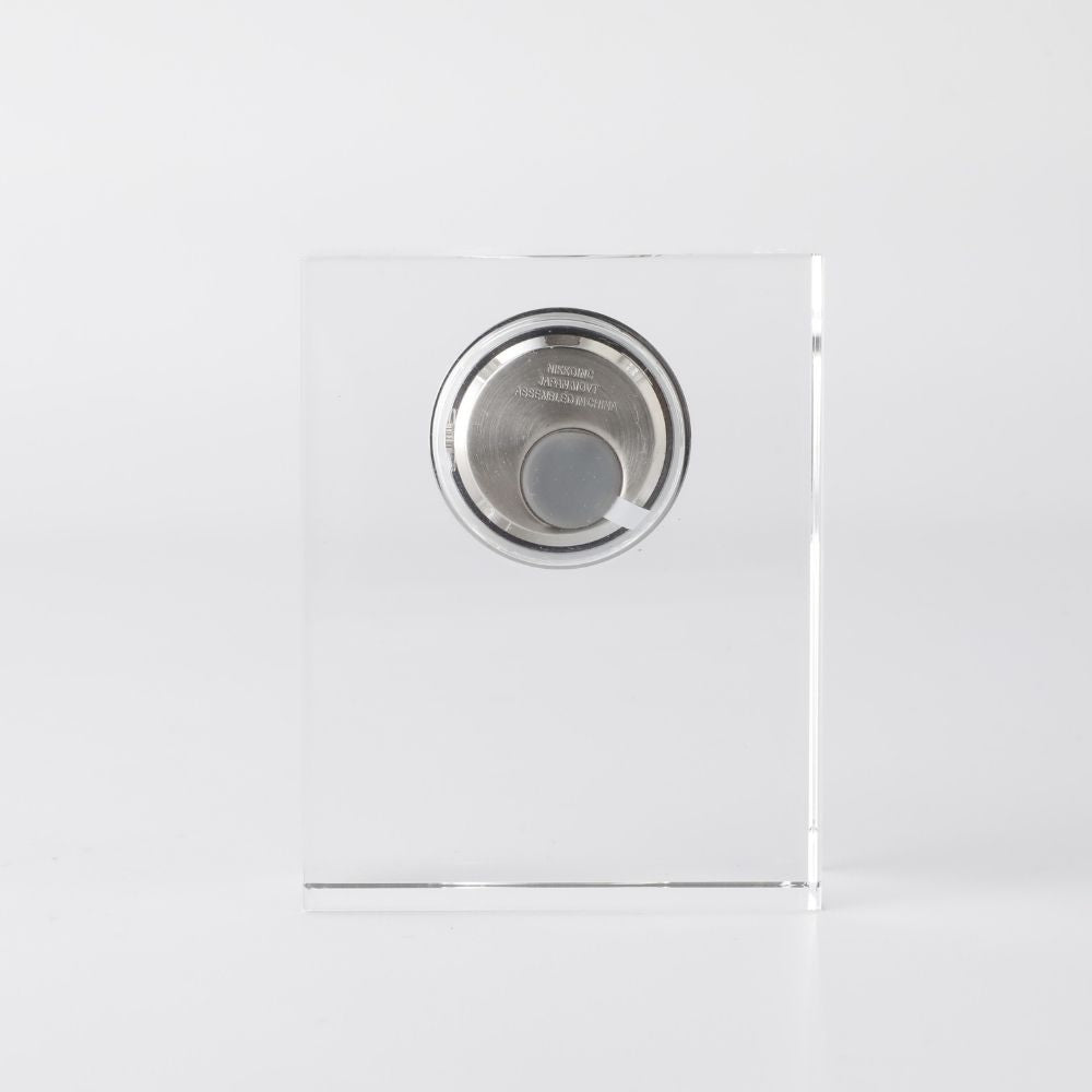 [ 名入れ無料 ] クリスタルクロック ブロック 31mm 時計付き