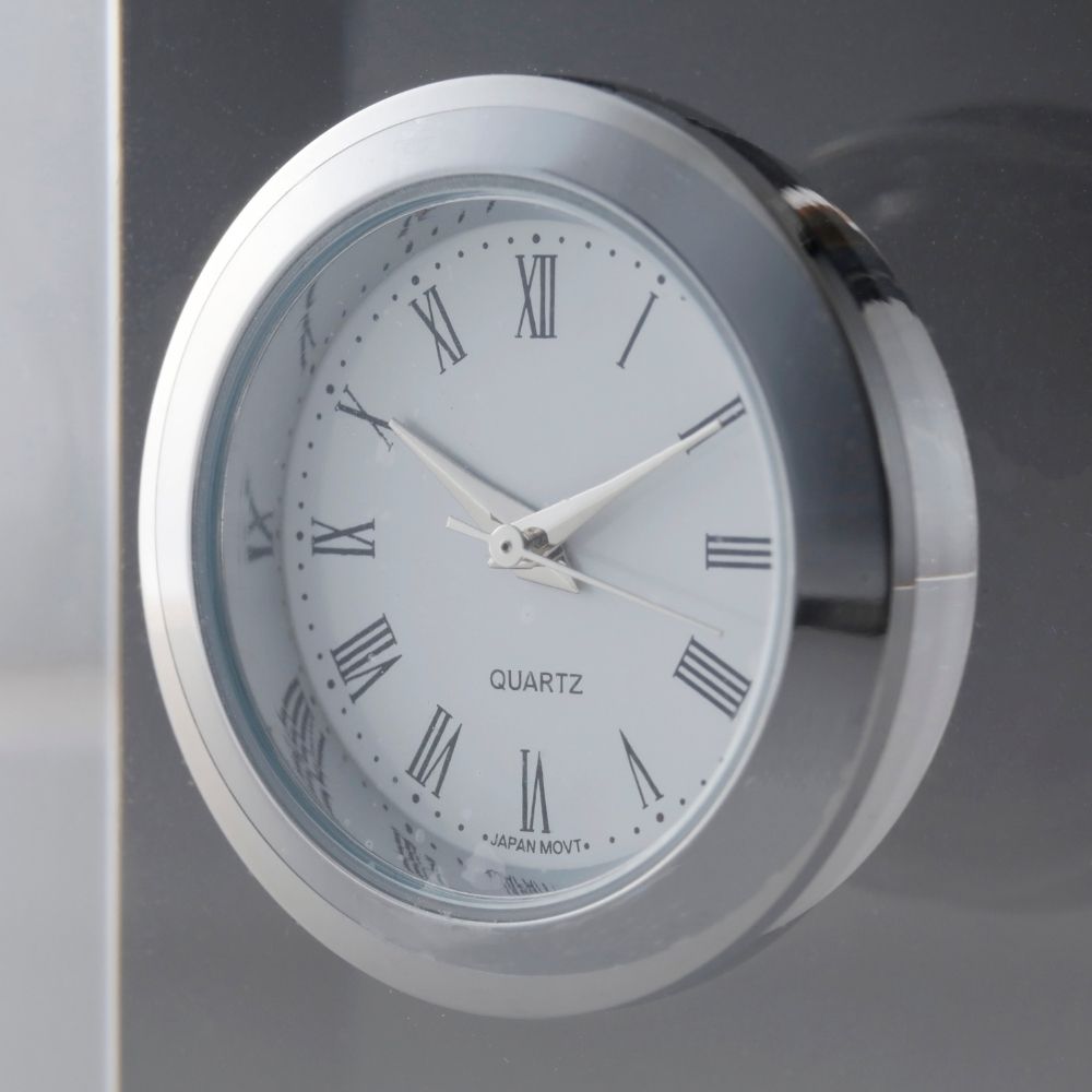 [ 名入れ無料 ] クリスタルクロック ブロック 31mm 時計付き