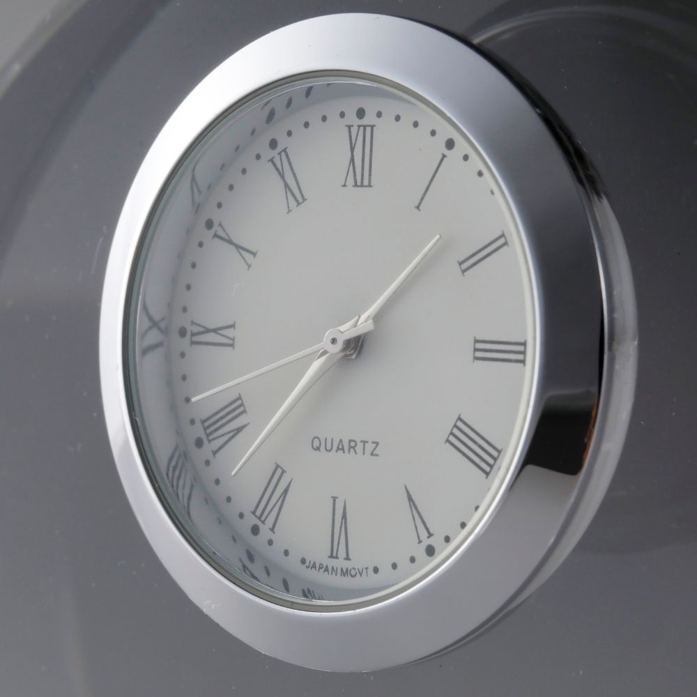[ 名入れ無料 ] クリスタルクロック アーチ 37mm 時計付き【受注生産品 30個以上 納期：40-50日】