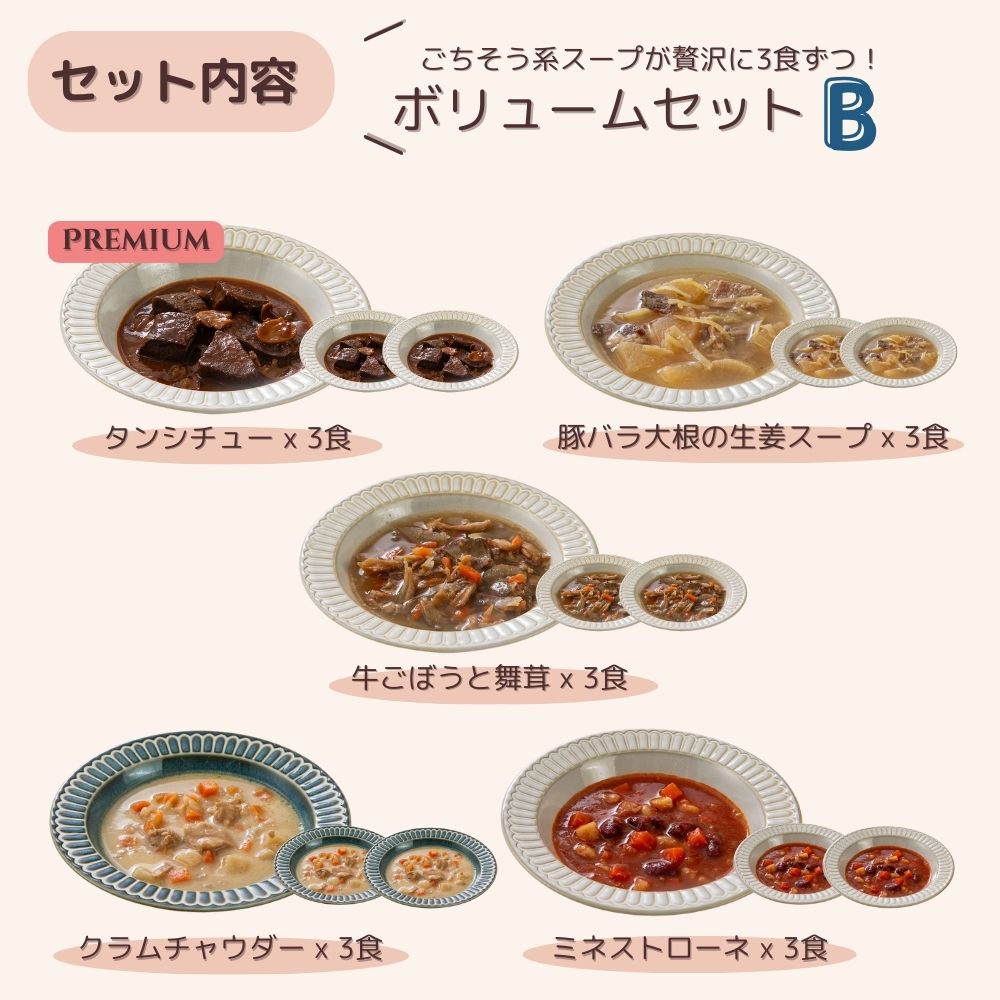 マタ楽ごはん おいしい スープ詰め合わせ ボリュームセット