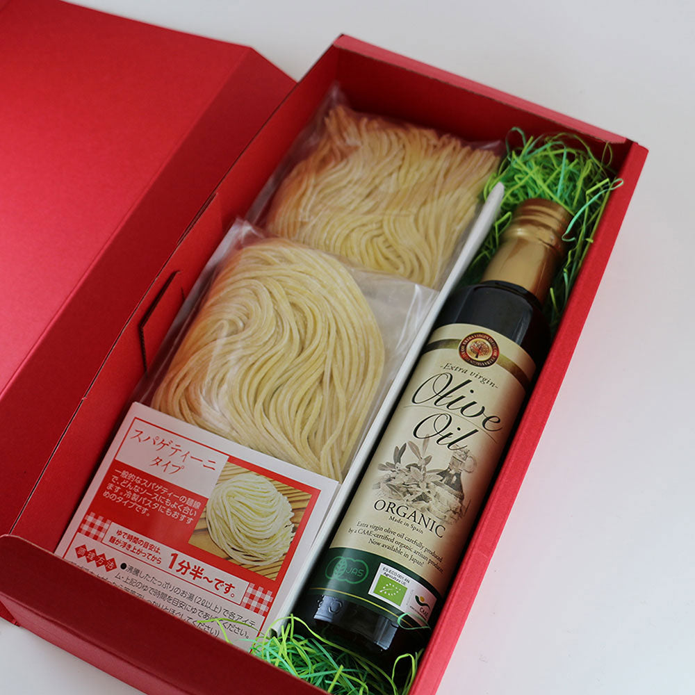 プレミアム オリーブオイル＆生パスタセット 2人前 直送品 KM16004901