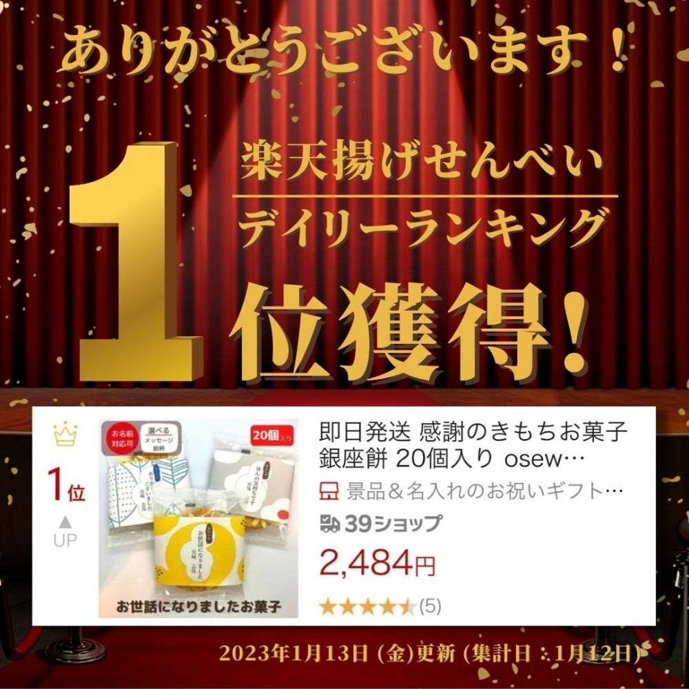 せんべい・米菓 揚げせんべい 銀座 花のれん 銀座餅 20個入り