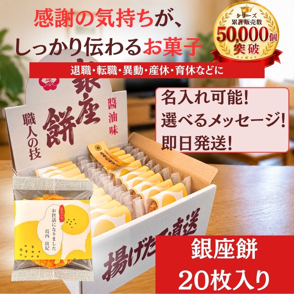 せんべい・米菓 揚げせんべい 銀座 花のれん 銀座餅 20個入り