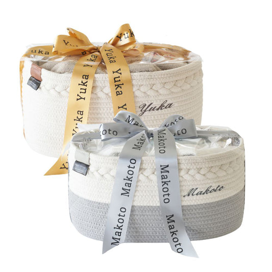 おむつ ストッカー バスケット ベーシック 名入れ 刺繍 名前入り