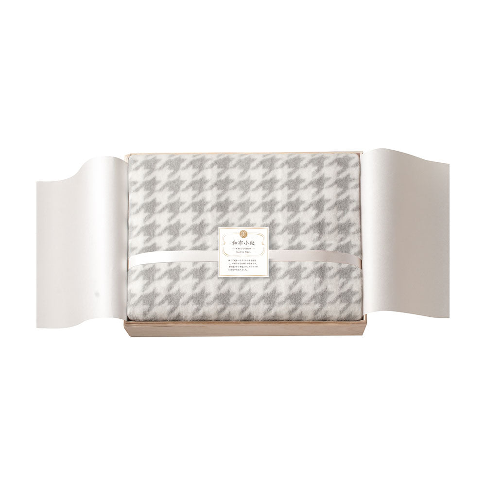 PRAIRIE DIG 和布小紋【千鳥】 アクリル毛布 (国産木箱入)
