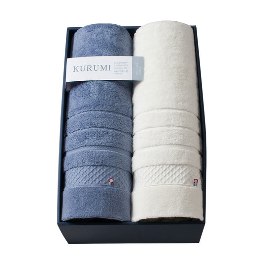 今治タオル 今治製パイル綿毛布2P KURUMI 今治タオル くるみ KUM-3055-1(NV）