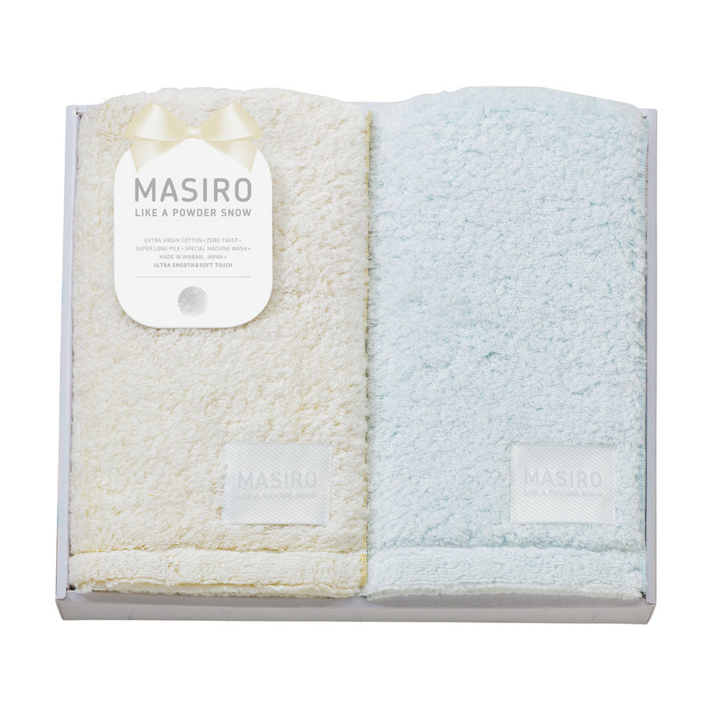 今治タオル フェイスタオル2P イエロー ブルー MASIRO Palette 今治タオル PAL-420-1