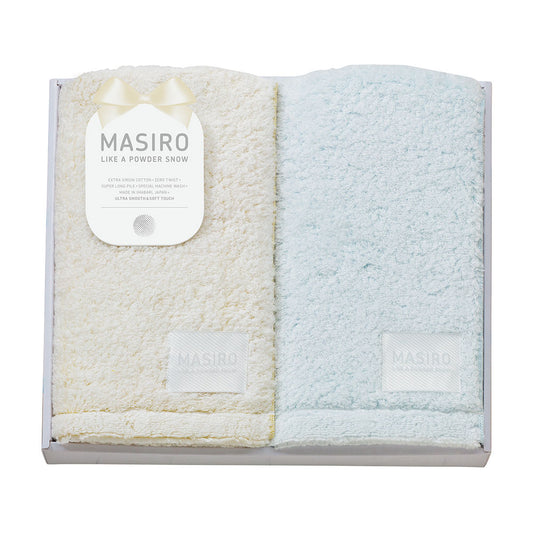 今治タオル フェイスタオル2P イエロー ブルー MASIRO Palette 今治タオル PAL-420-1