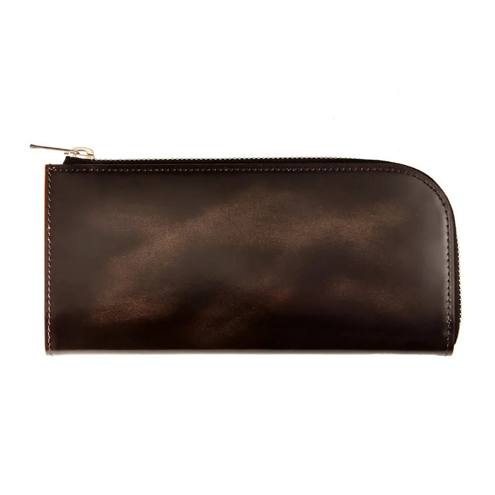 GREDEER L字ファスナー 長財布 ブラウン