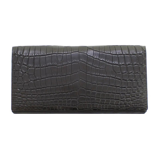 メンズ財布 長財布 （ 小銭入付 ） クロコダイル GREDEER [ 財布 コイン 名刺入れ 名入れ対応 ]