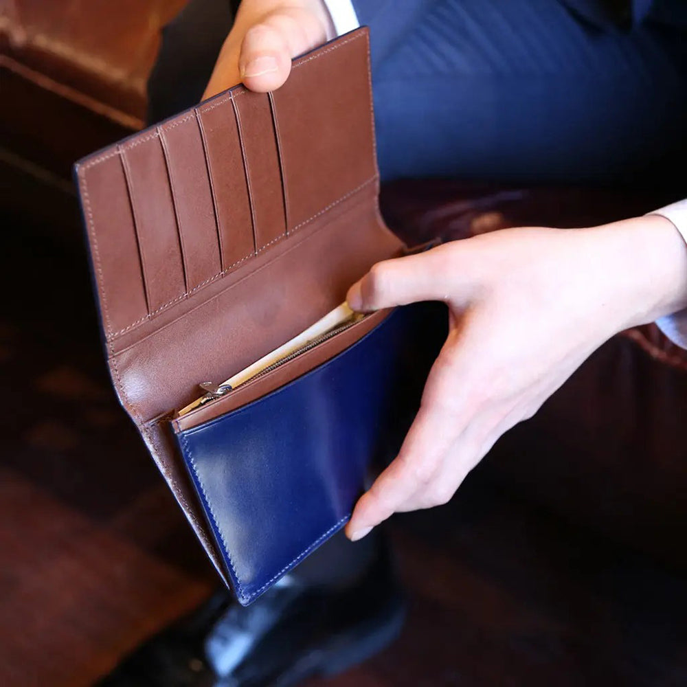 メンズ財布 長財布 （ 小銭入付 ） コードバン GREDEER [ 財布 コイン 名刺入れ 名入れ対応 ]