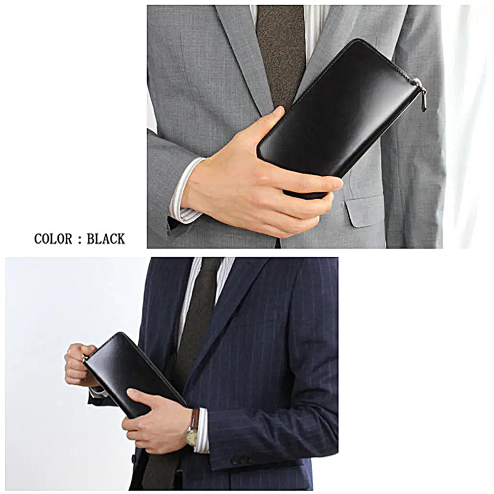 メンズ財布 ラウンドファスナー 長財布 コードバン GREDEER [ 財布 コイン 名刺入れ 名入れ対応 ]