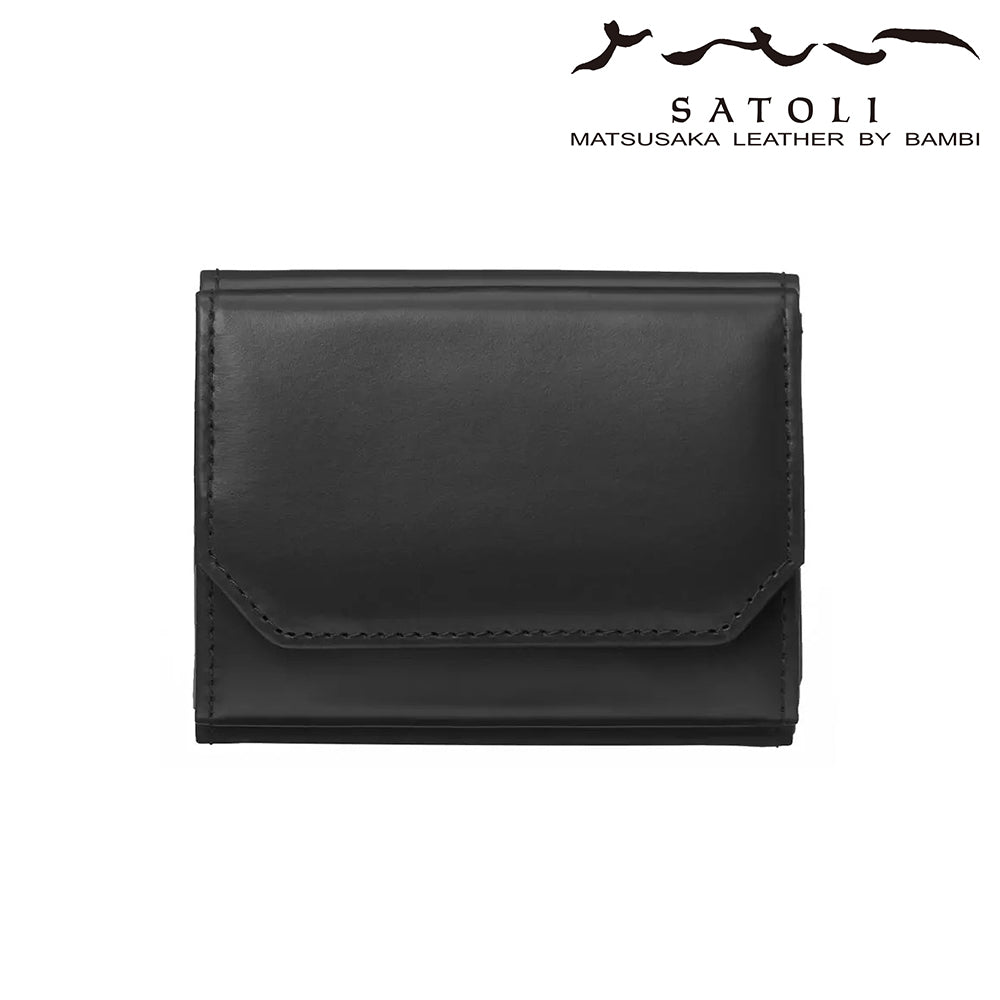 メンズ財布 三折財布 さとりナチュラル 松阪牛革 [ 財布 コイン 名刺入れ 名入れ対応 ]