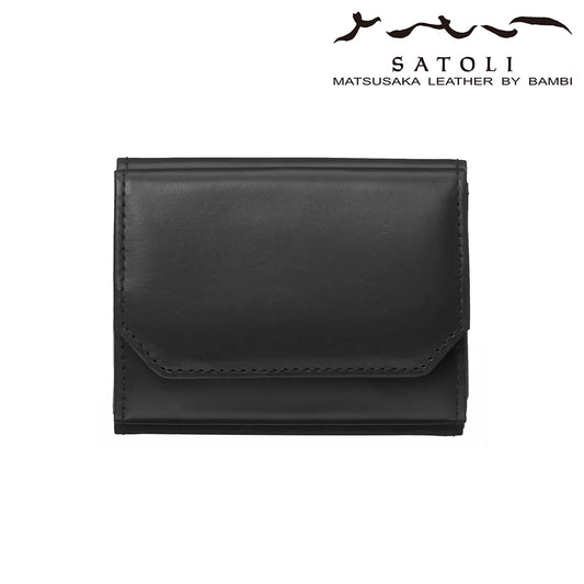 メンズ財布 三折財布 さとりナチュラル 松阪牛革 [ 財布 コイン 名刺入れ 名入れ対応 ]