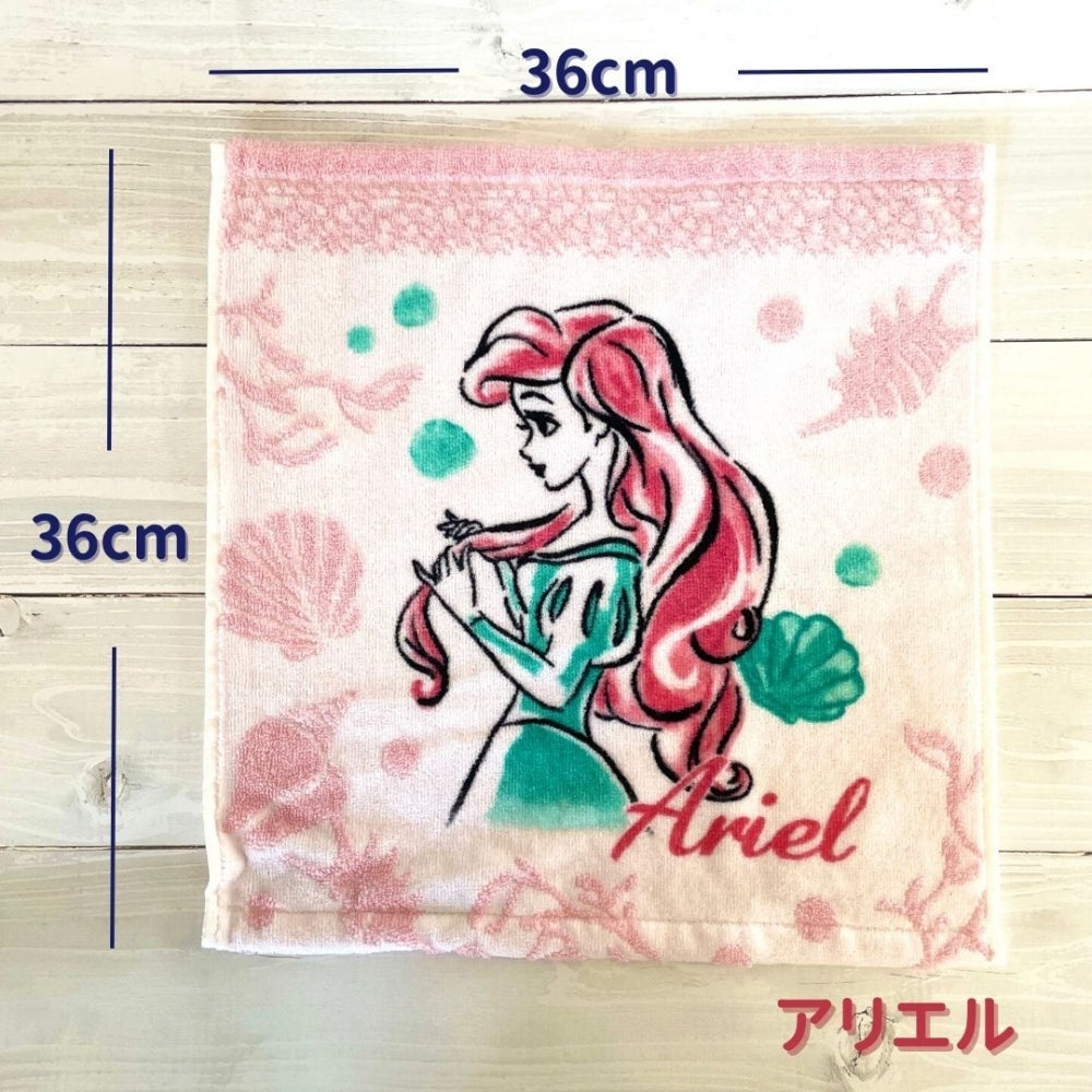 選べる ハンドタオル ウォッシュタオル 1枚 ドリーミー ( 白雪姫、エルサ、ラプンツェル、アリエル )
