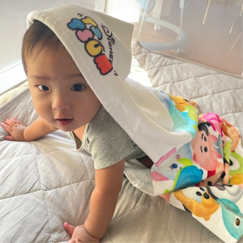 フード付き スポーツタオル 1枚 ツムツム ディズニー