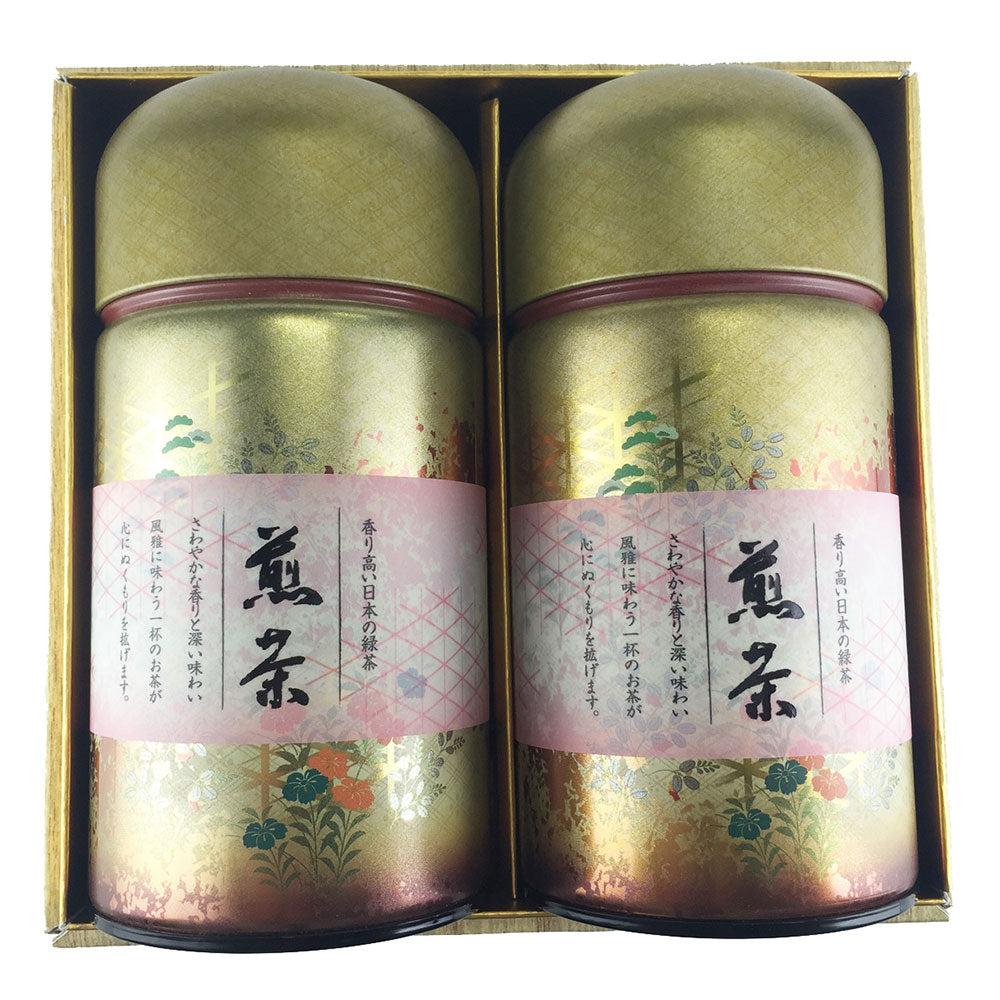 日本茶セット 日本茶セット 煎茶詰合せ 缶2本入 直送品 KM15002900
